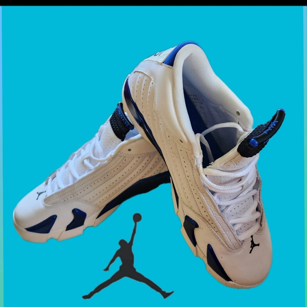 NIKE AIR JORDAN YOUTH AIR 14 RETRO 487524 HYPER ROYAL SIZE 6.5 YOUTH